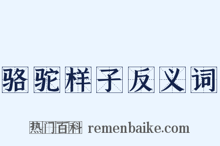 骆驼样子反义词是什么意思的图片